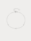 ALEXIS Trio Diamond Bracelet full flat lay, 925 sterling silver