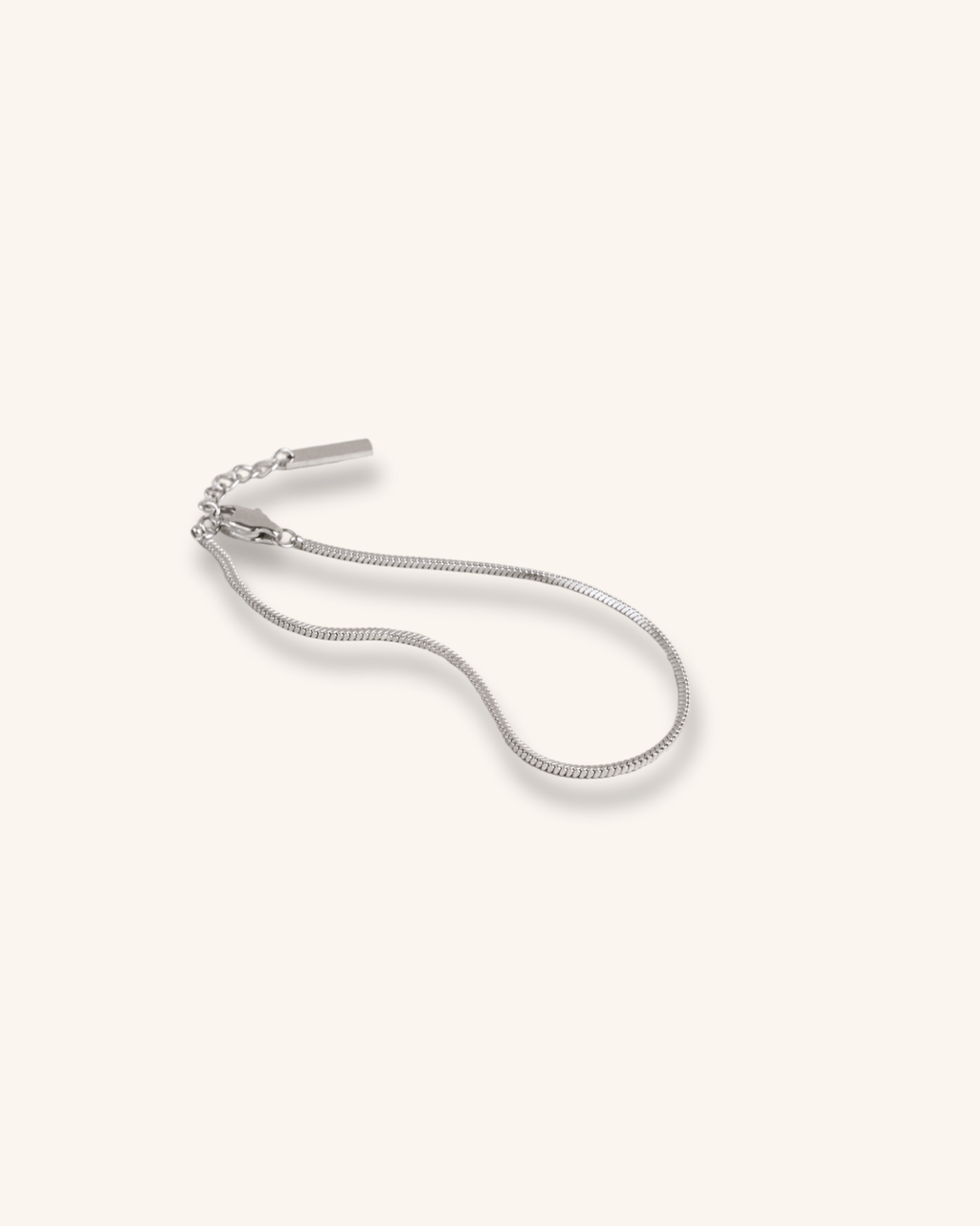 anti tarnish titanium snake bracelet