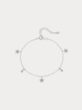 APOLLO Star Charms Bracelet in silver full flat lay, 925 sterling silver