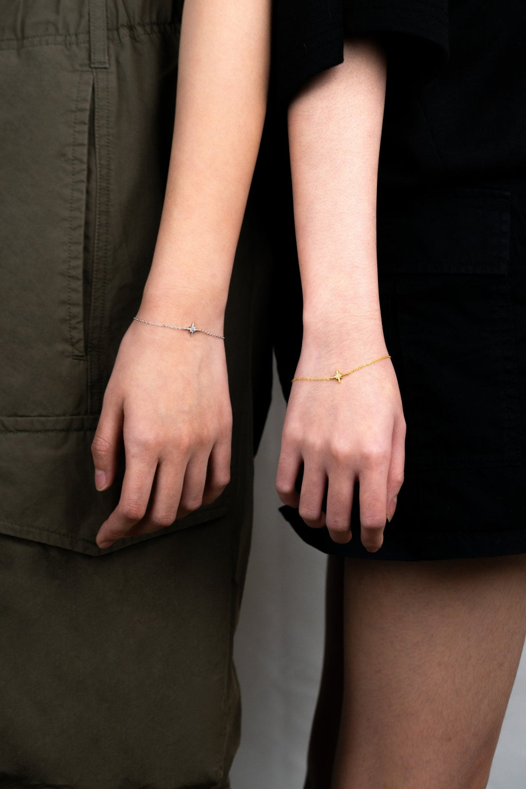 ATRIA North Star Bracelet styled in a lifestyle everyday-wear setting