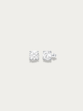 rose cut clear stone earrings
