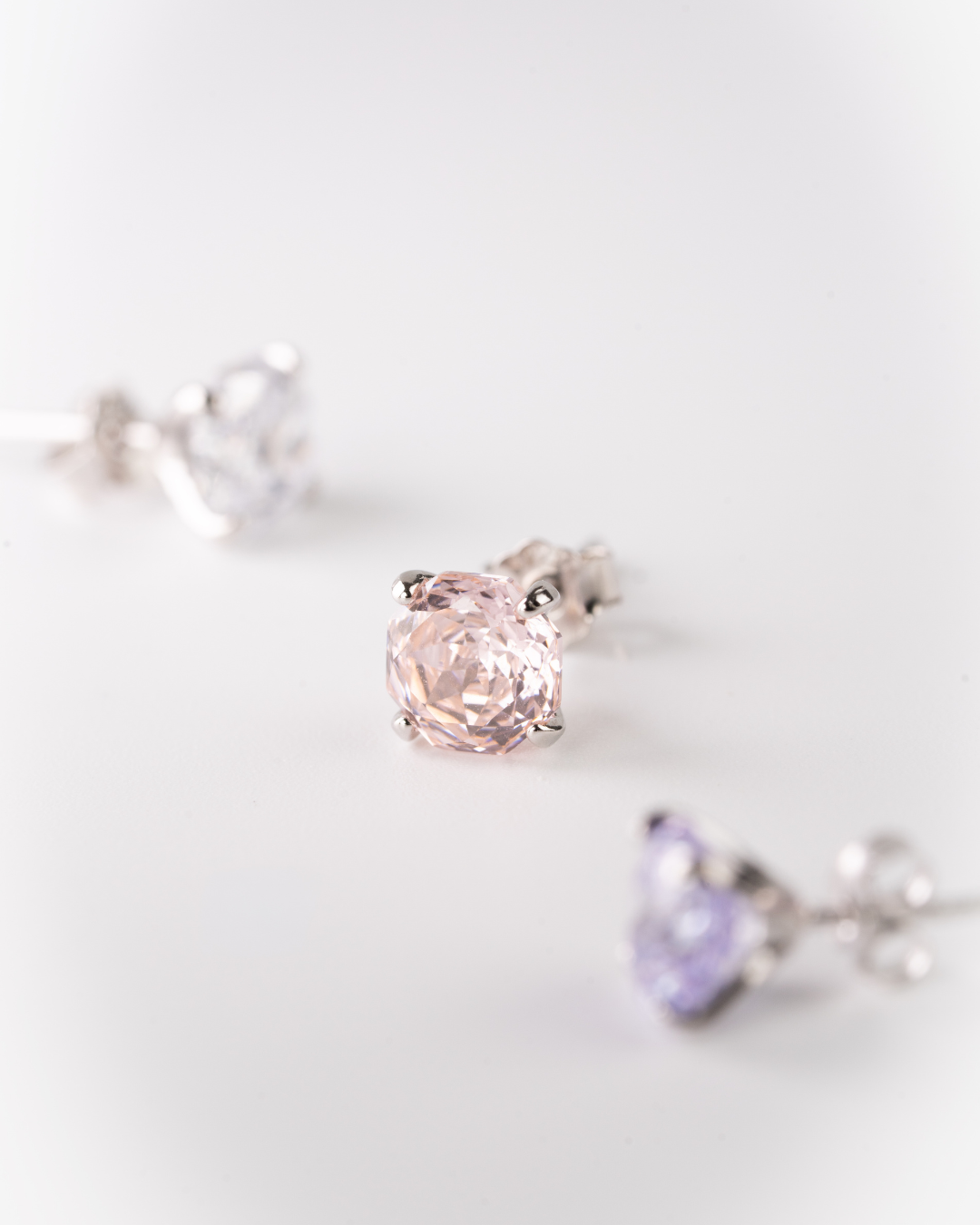 aurelle rose cut stud earrings 925 silver malaysia
