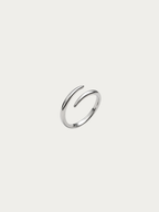 Avery Open Wrap Ring in polished silver titanium