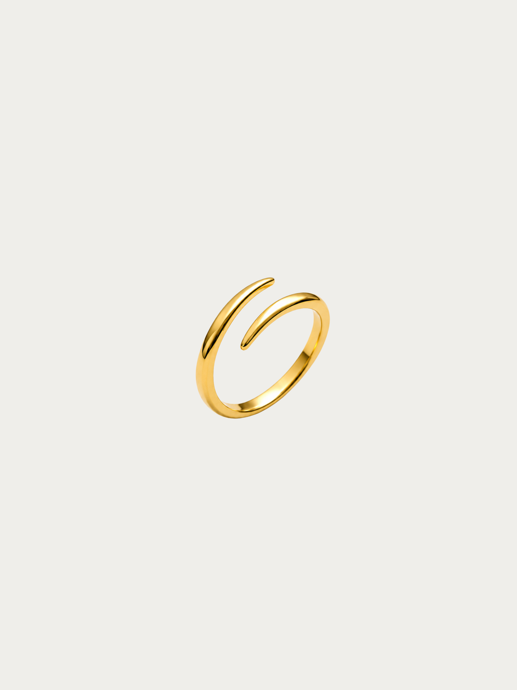 Avery Open Wrap Ring in polished gold titanium