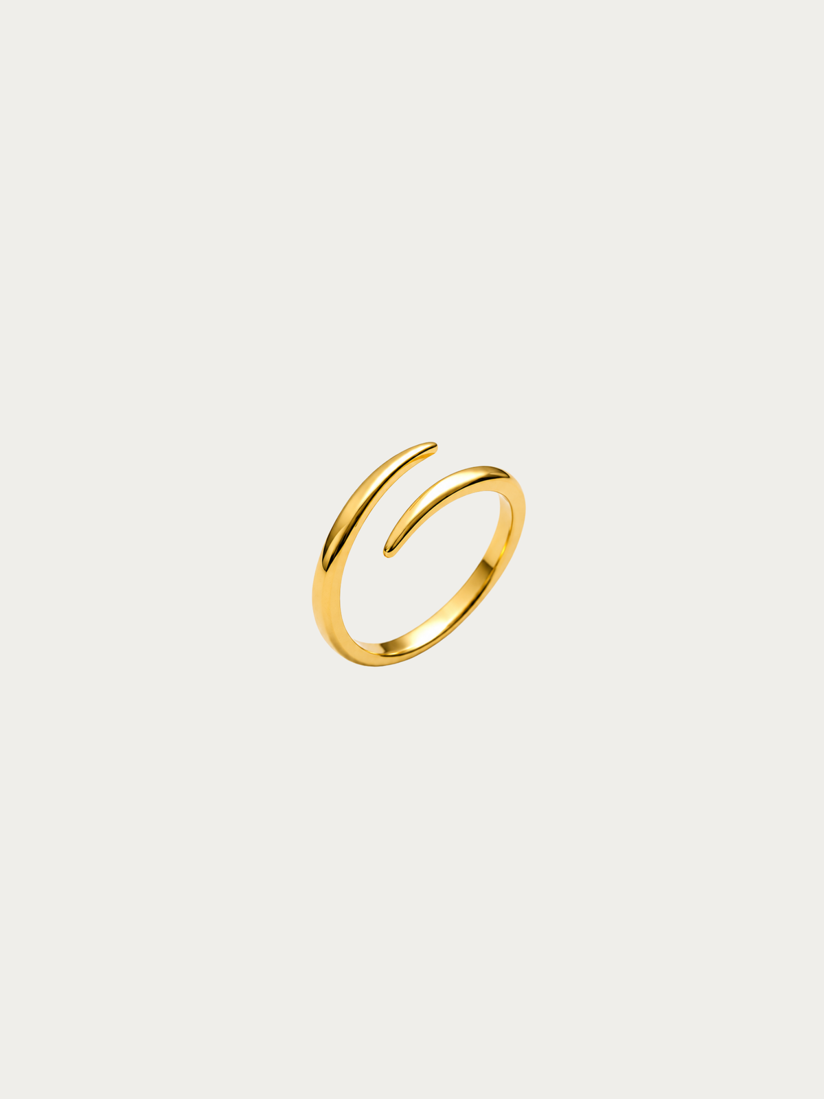 Avery Open Wrap Ring in polished gold titanium