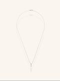Axis Pendant Wheat Chain Necklace silver titanium minimal