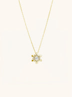 ANNALISE Dancing Diamond Snowflake Sterling Silver Necklace - Minimalist Lab