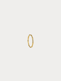 Bamboo Ring in gold tone stainless steel with bamboo-inspired texture, studio hero shot