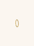 Bamboo Ring in gold tone stainless steel, bamboo-textured band front view, MNML Malaysia