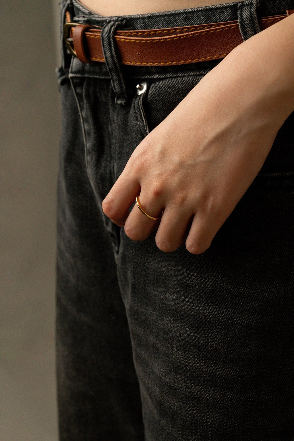 Bamboo Ring lifestyle shot, everyday waterproof stainless steel jewelry Malaysia