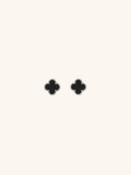 Black Clover Stud Earrings - Minimalist Lab