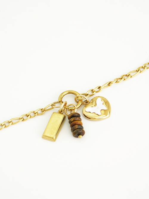 Tiger’s eye DIY charm bracelet