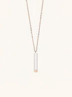 Round Cylinder Bar Engravable Necklace - Minimalist Lab