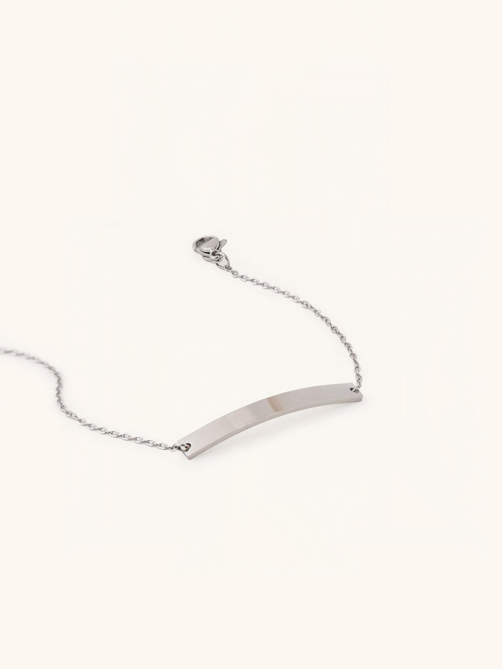 Engravable plate bracelet Malaysia silver stainless steel