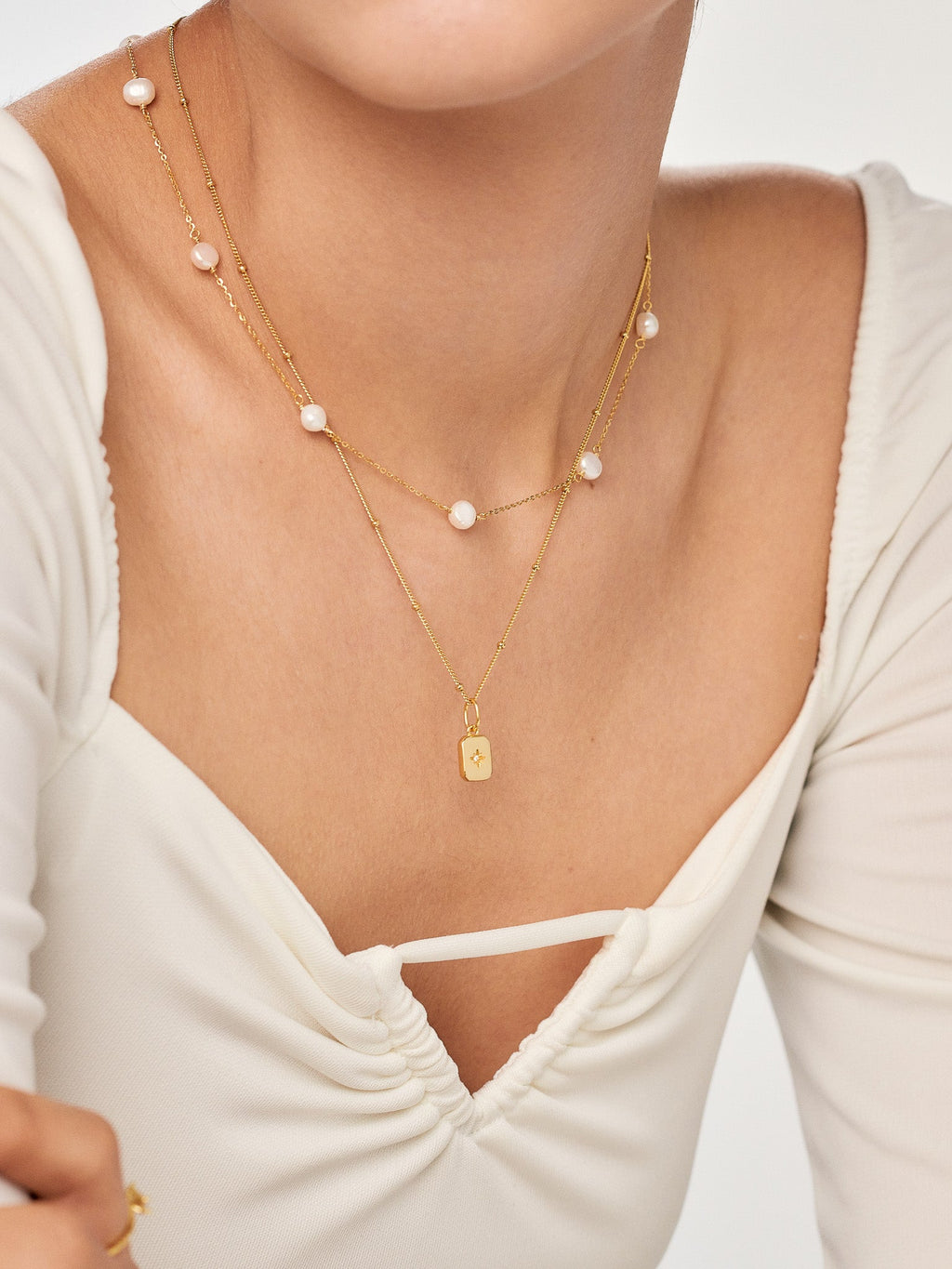 cable chain pearl necklace gift for her Malaysia