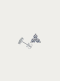 Celeste 0.6-Carat Trinity Moissanite Stud Earrings pair with three-stone setting