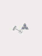 Celeste 0.6-Carat Trinity Moissanite Stud Earrings pair with three-stone setting