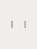 Charlize Moissanite Stack Bar Earrings pair in S925 silver with 8 round brilliant moissanite stones, studio hero shot