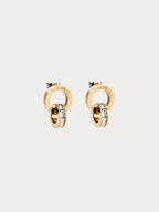 Classic Roman Numerals Stud Earrings in rose gold titanium, studio hero shot