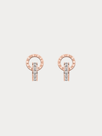 Classic Roman Numerals Stud Earrings in rose gold titanium, studio hero shot