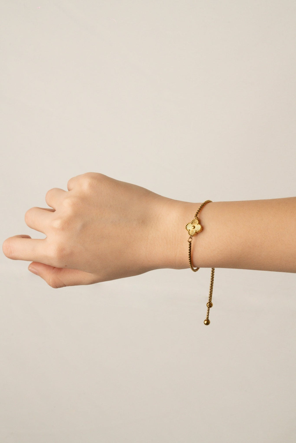 Golden Clover Duo Adjustable Bracelet - Minimalist Lab
