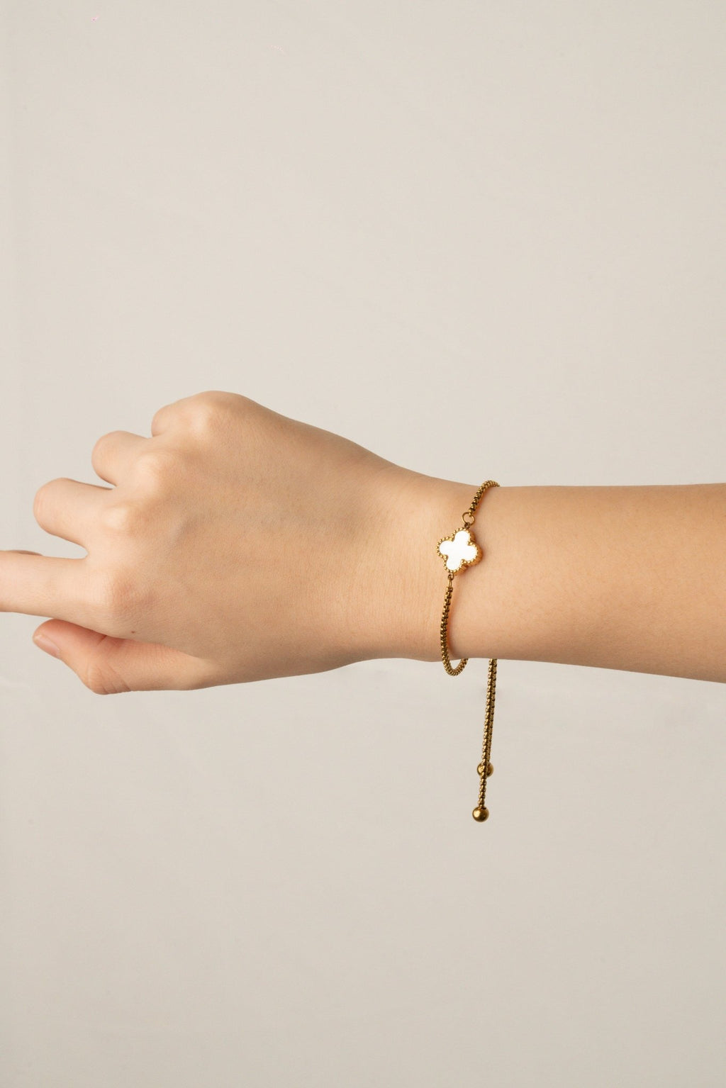 Golden Clover Duo Adjustable Bracelet - Minimalist Lab