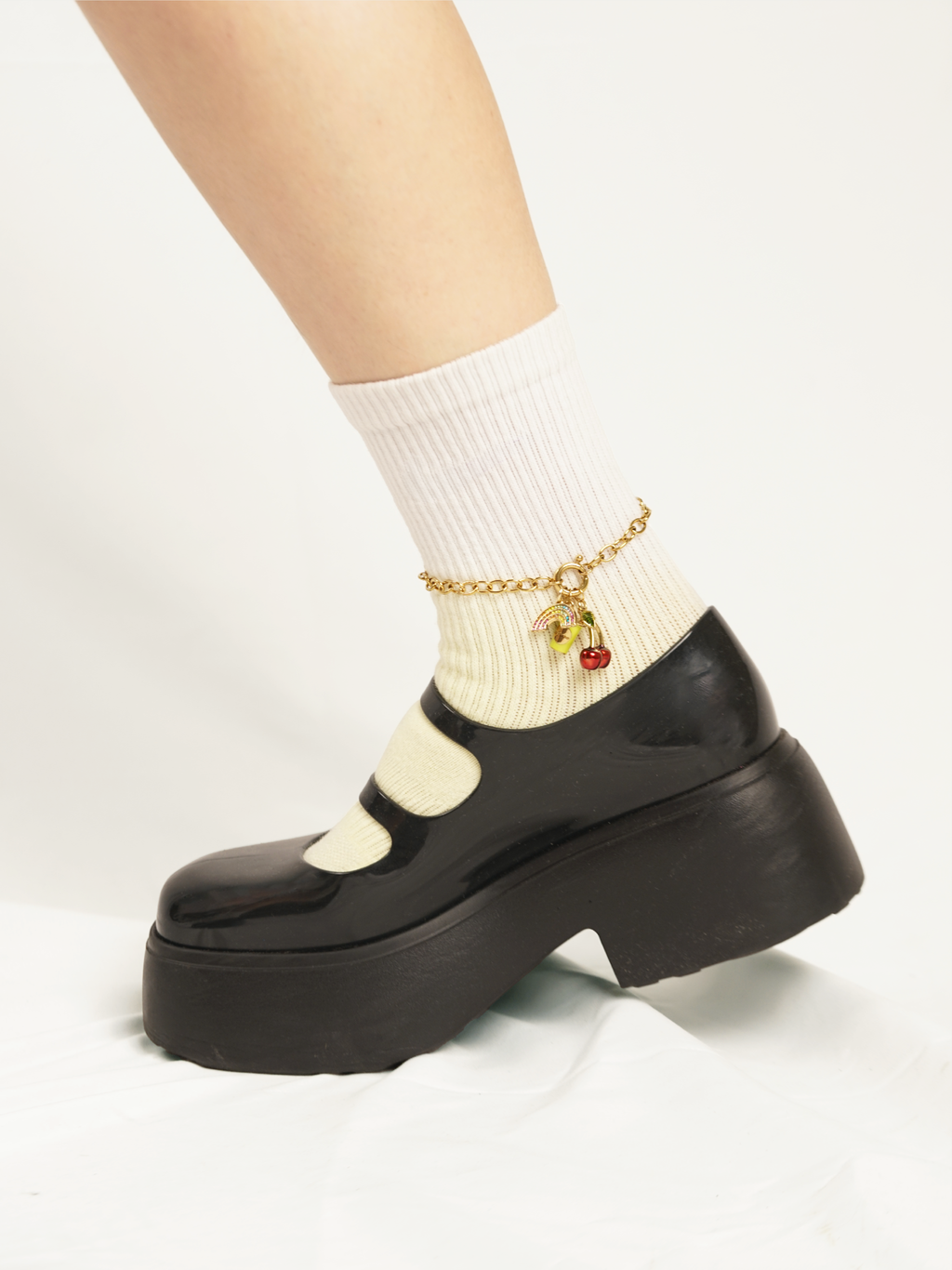 Convertible bracelet anklet gold plated titanium