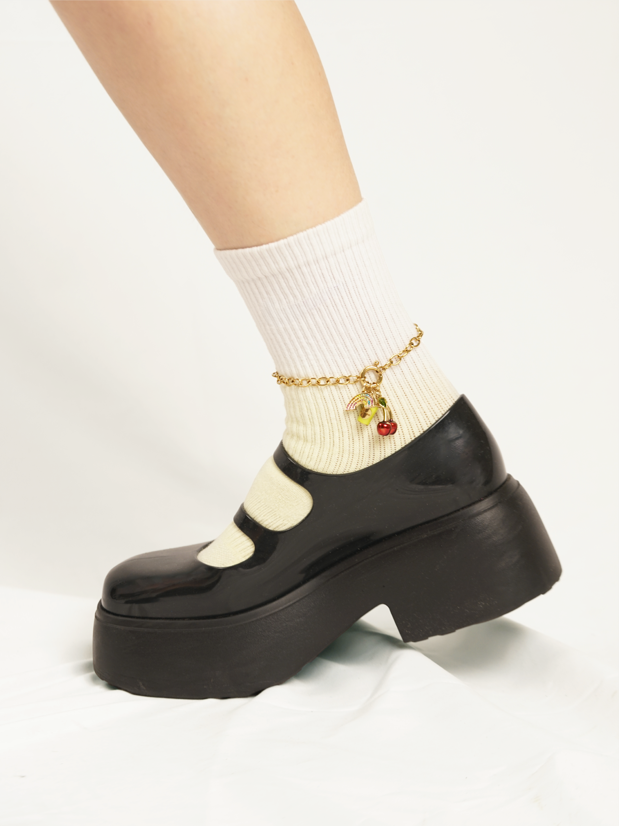 Convertible bracelet anklet gold plated titanium