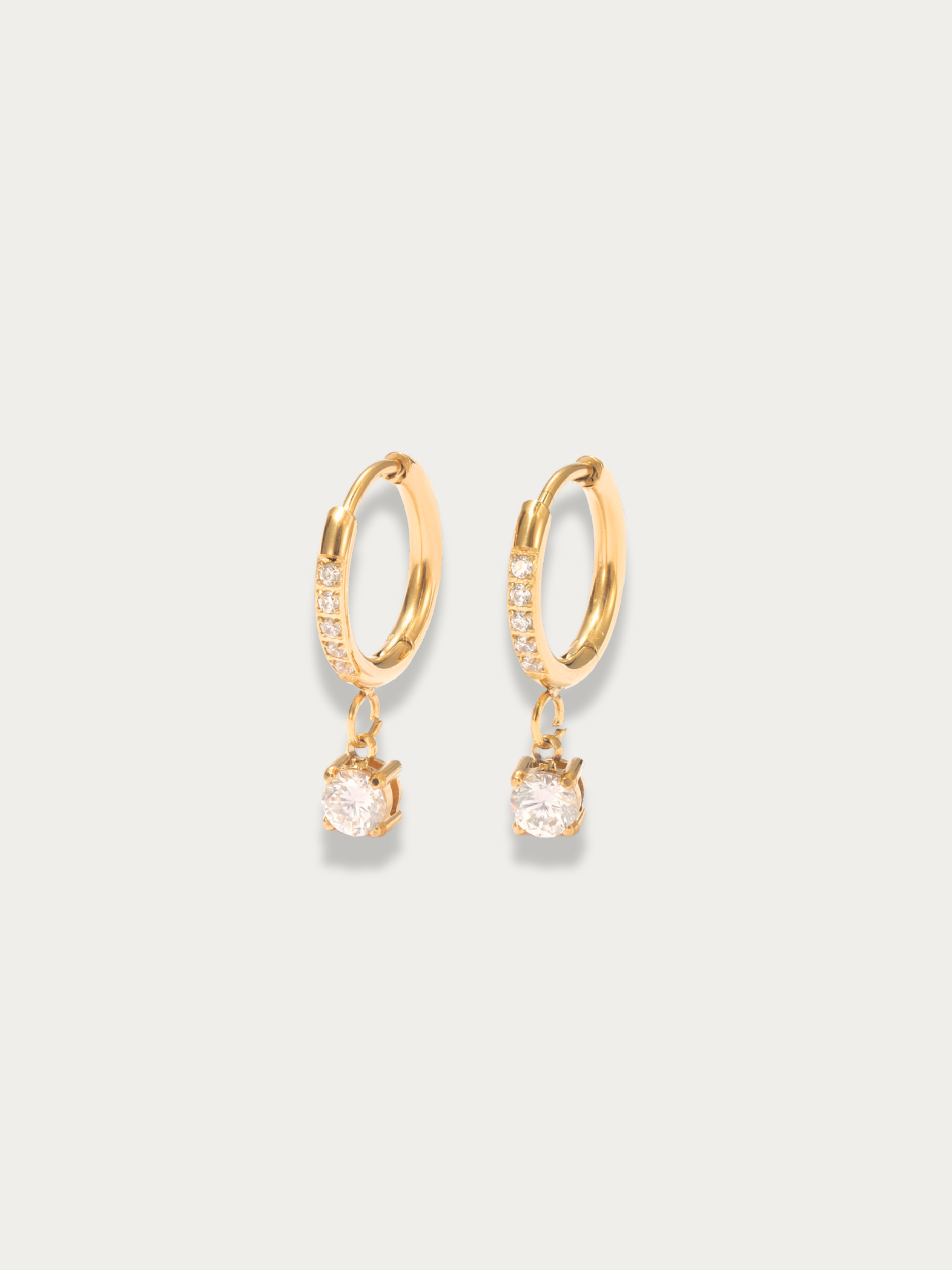 sparkle reflection drop stone earrings