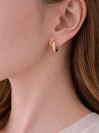 Minimal CZ huggie hoop earrings MNML