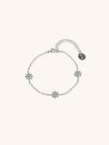 daisies bracelet stainless steel silver