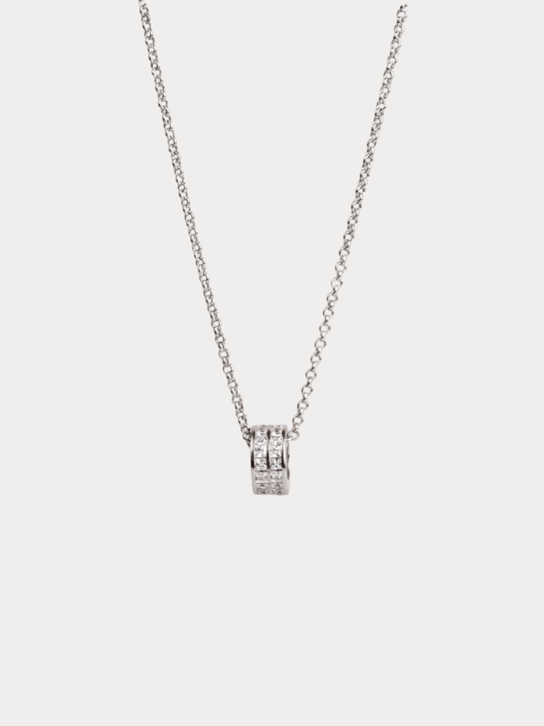 DANIELLE Rolling Stones Necklace in silver, full view