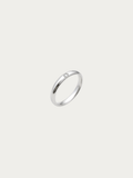 Denise Bezel Solitaire Ring in polished silver titanium