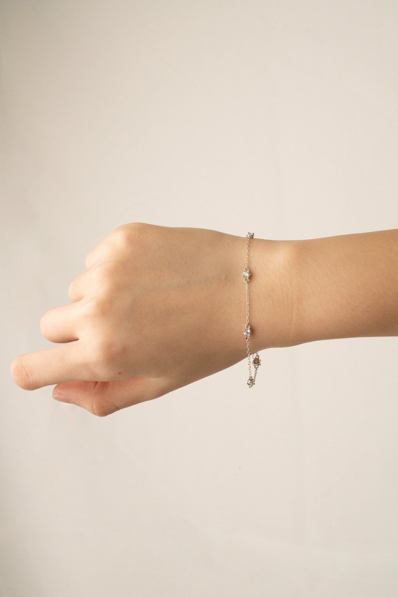 DEVON Diamond Radiance Sterling Silver Bracelet - Minimalist Lab