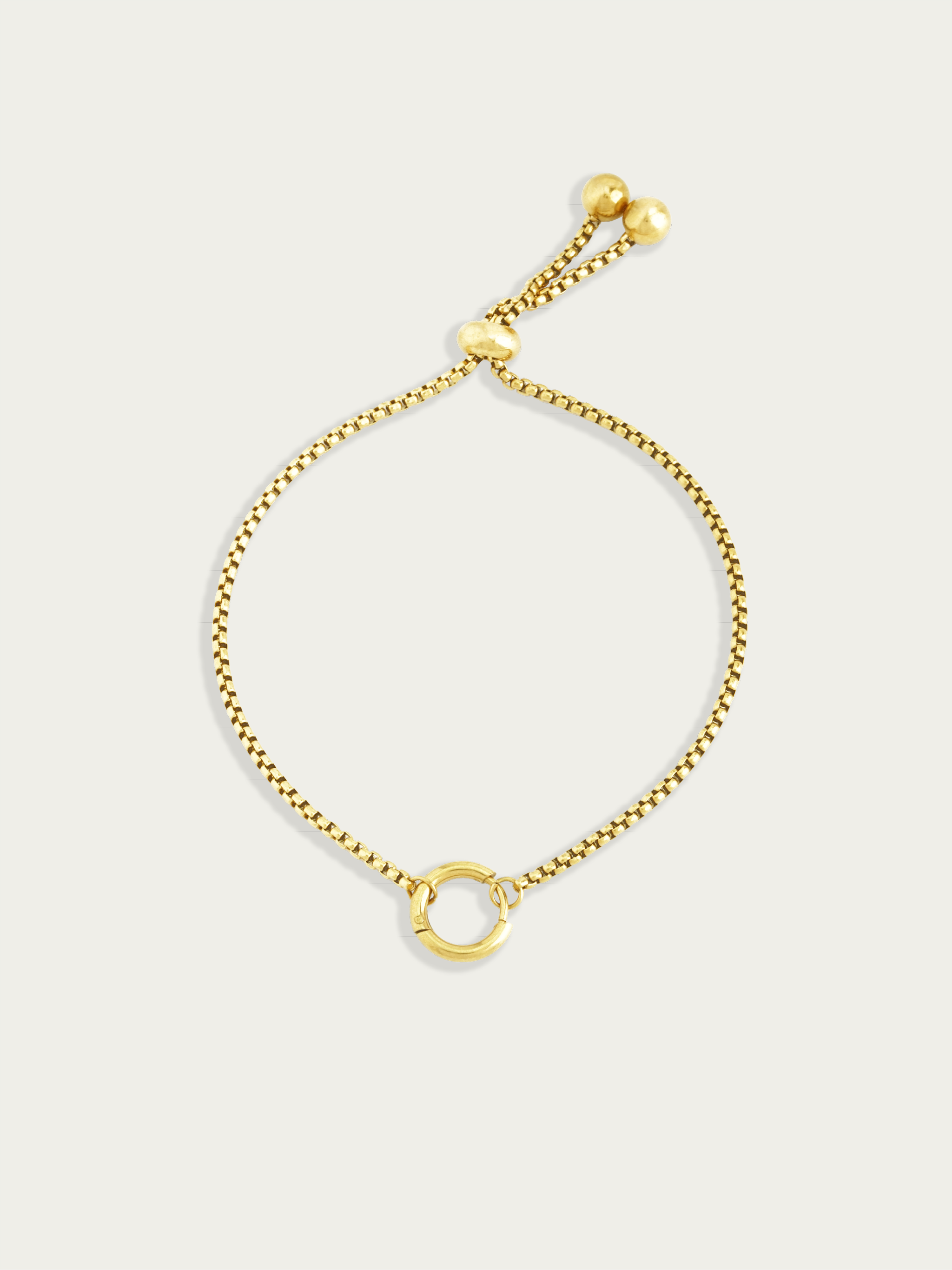 DIY adjustable box chain bracelet gold plated titanium Malaysia