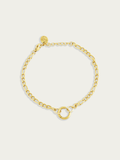 DIY mini Figaro bracelet gold plated titanium adjustable