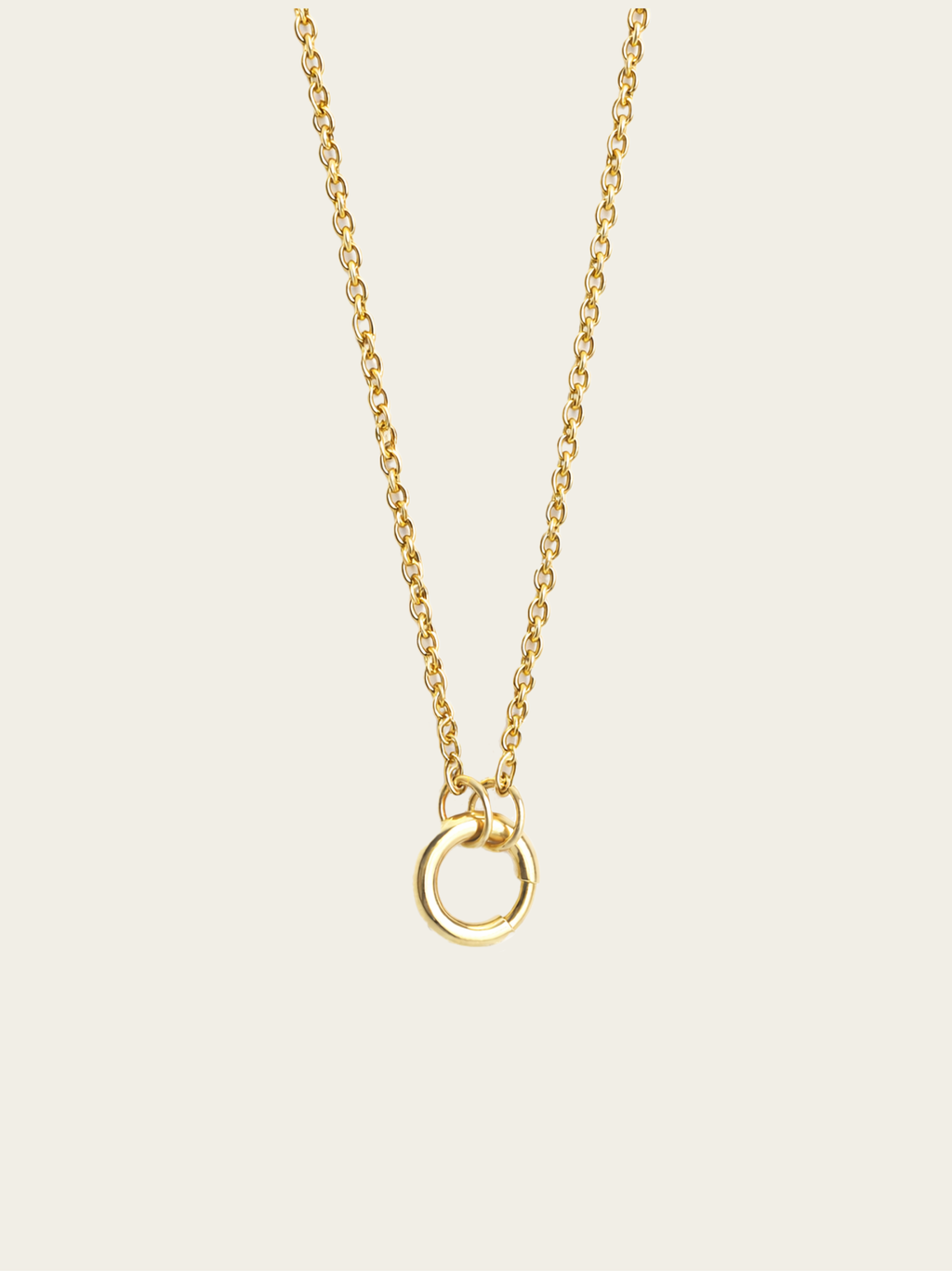 DIY short rolo necklace 18K gold plated stainless steel 45cm