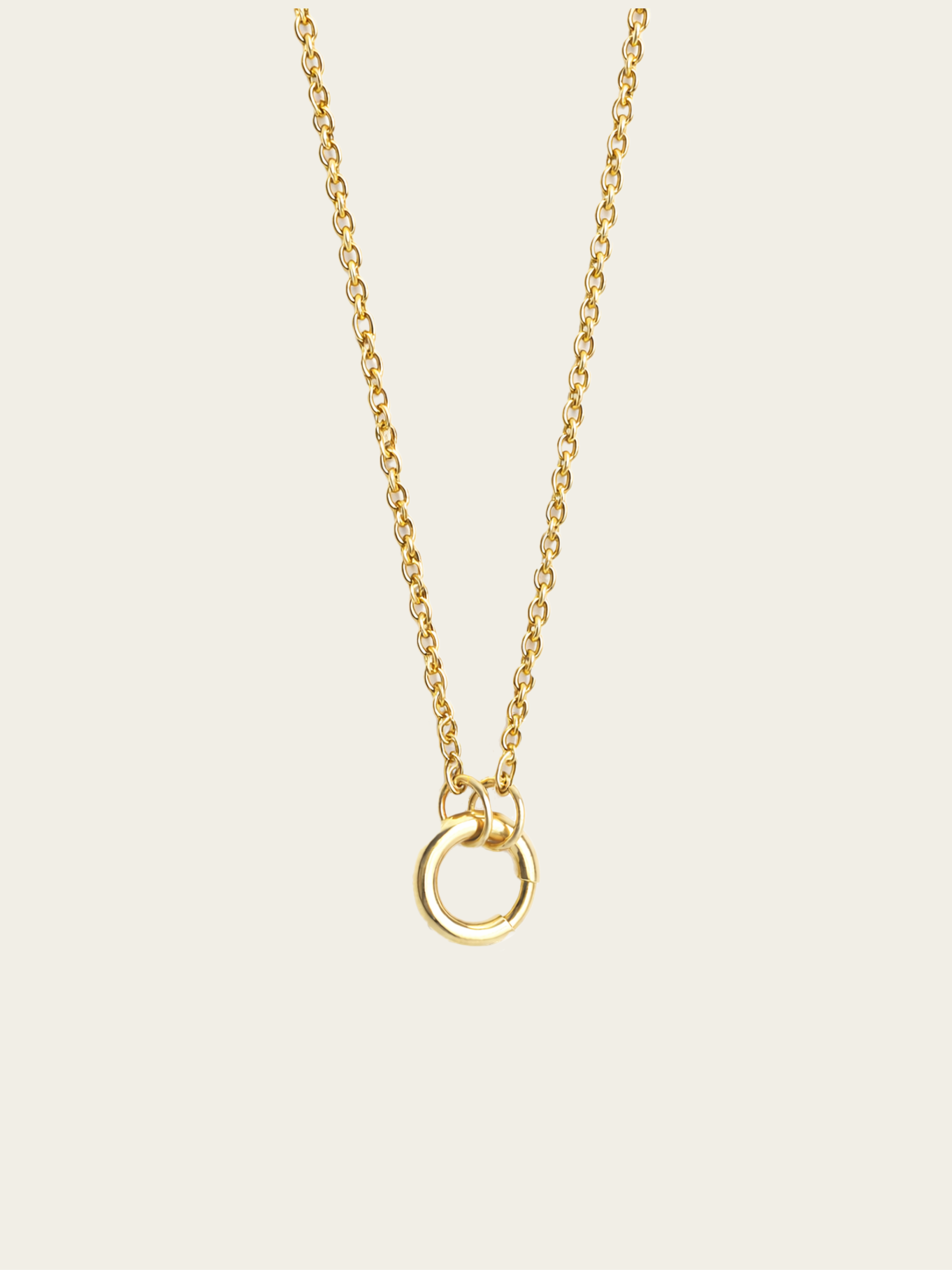 DIY short rolo necklace 18K gold plated stainless steel 45cm