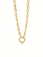 DIY short statement cable necklace gold plated titanium 45cm