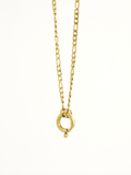 DIY short statement Figaro necklace gold plated titanium 45cm