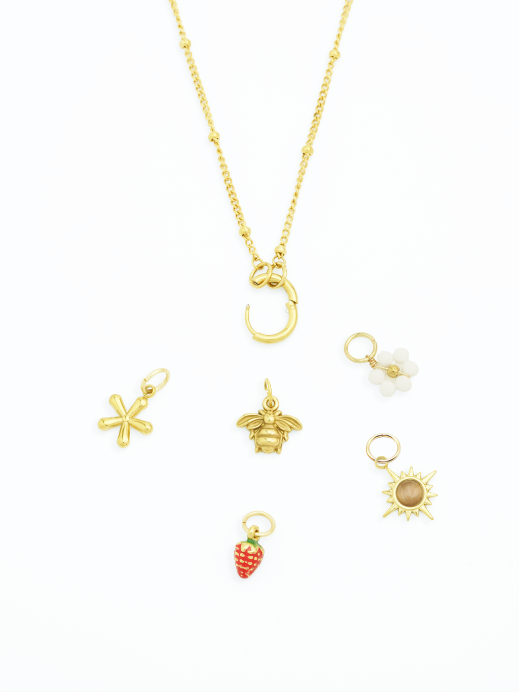 Enamel strawberry charm for cute DIY jewellery gifting