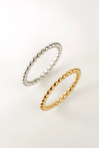stacked bead rings minimalist layering look
