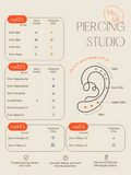 Minimalist Lab Ear Piercing Menu