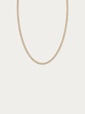 Elara 2mm Classic Tennis Necklace in gold stainless steel