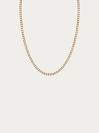 Elara 2mm Classic Tennis Necklace in gold stainless steel