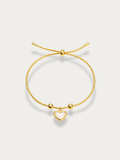 elara shell heart wheat chain bracelet
