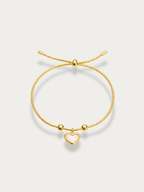 elara shell heart wheat chain bracelet