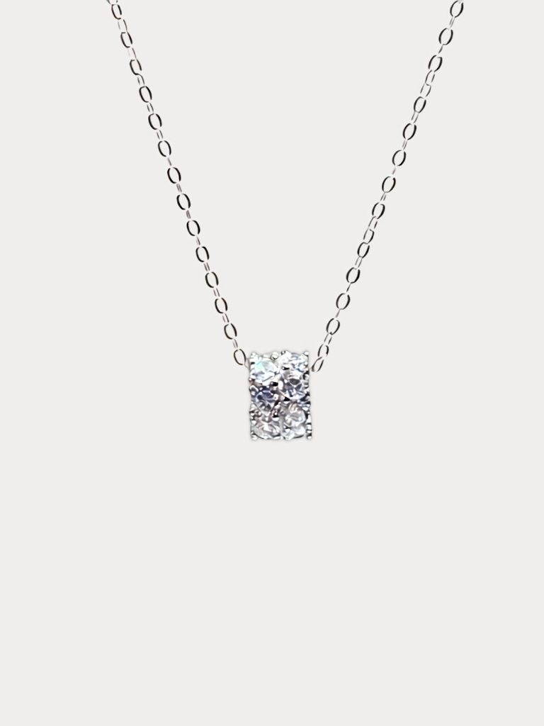 ELLIE Rolling Stones Necklace full view, 925 sterling silver