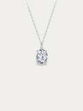 Élora oval cut necklace pendant in 925 sterling silver