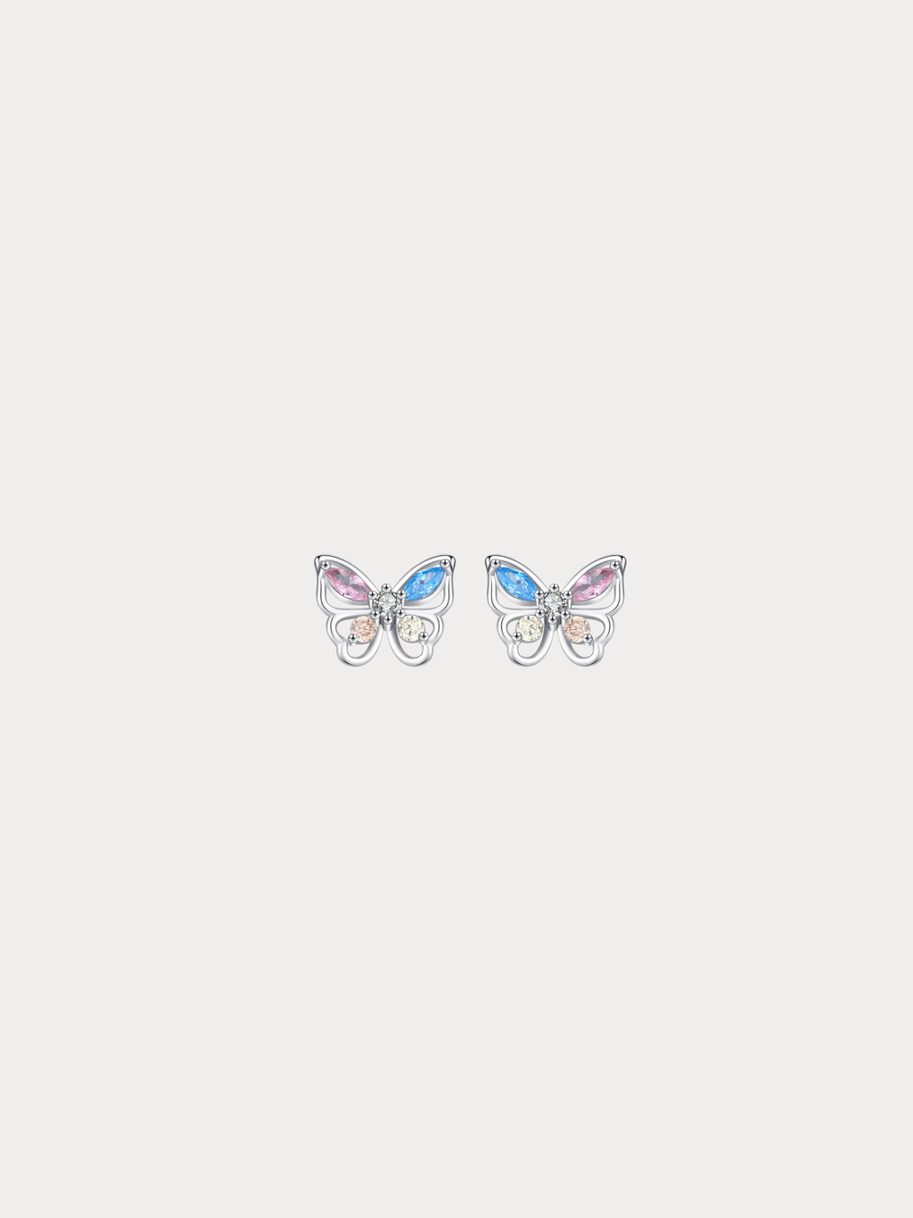 Front view of EMERSON Butterfly Diamond Ear Stud
